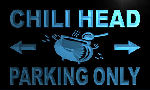 Chili Head Parking Only Neon Light Sign
